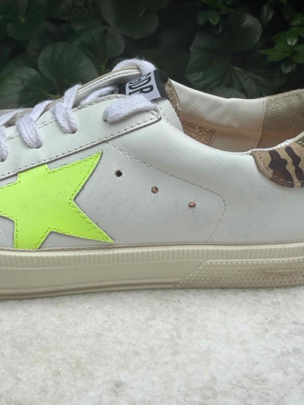 Golden Goose May Women's Leather Sneakers, Size 37 Resort Luxe Casual - Picture 11 of 14
